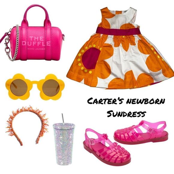 Carter's Other - Carters Newborn Pink & Orange Sundress